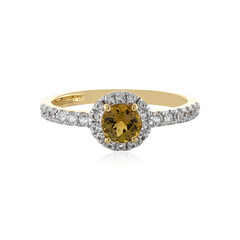 Bague en or et Tanzanite jaune