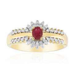 Anello in oro con Berillo Rosso