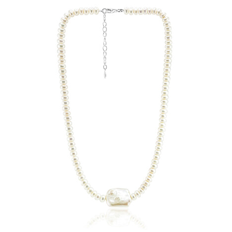Keshi pearl Silver Necklace (TPC)