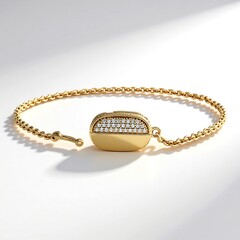 Bracciale in argento con Diamante SI1 (G) (Annette)