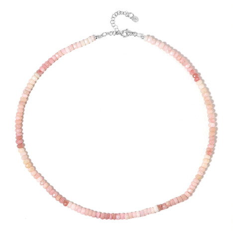 Collar en plata con Ópalo rosa