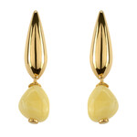 Milky Baltic Amber Silver Earrings (dagen)