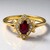 Bague en or et Rubis AAA du Mozambique (CIRARI)