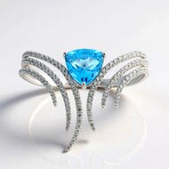 Anello in argento con Topazio Marambaia (de Melo Essence)