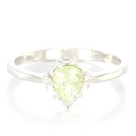 Anello placcato in platino con Tormalina Cuprian