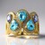 Anello in oro con Topazio Blu Svizzero (Adela Gold)