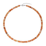 Red Aventurine Silver Necklace