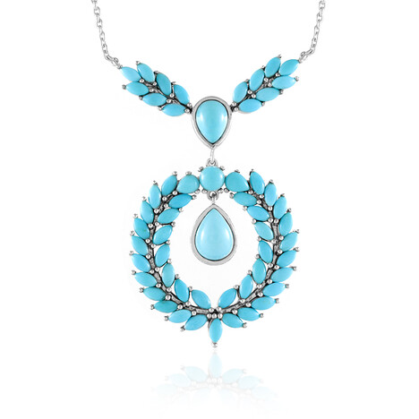 Sleeping Beauty-Türkis-Silbercollier