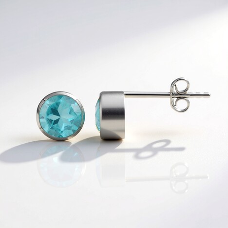 Orecchini in argento con Topazio Blu Cielo