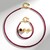 Parure in argento con Rubino