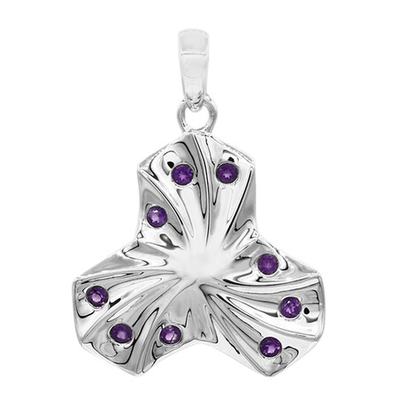 Pendentif en argent et Améthyste de Zambie