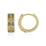 Gouden oorbellen met SI2 Bruine Diamanten