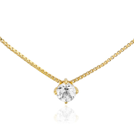 Weißer Topas-Silberhalskette