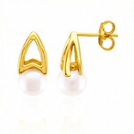 Zilveren oorbellen met Akoya parels (TPC)