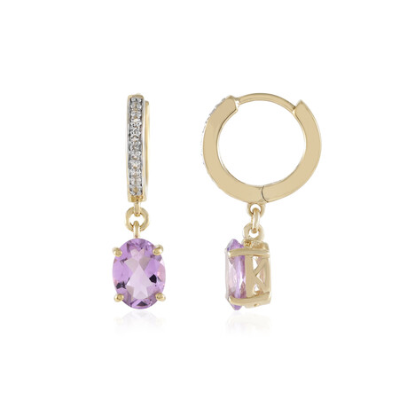 Lavendel-Amethyst-Silberohrringe