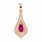 Ciondolo in oro con Rubellite Nigeriana (Mark Kaufman)