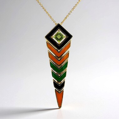 Collier en argent et Péridot