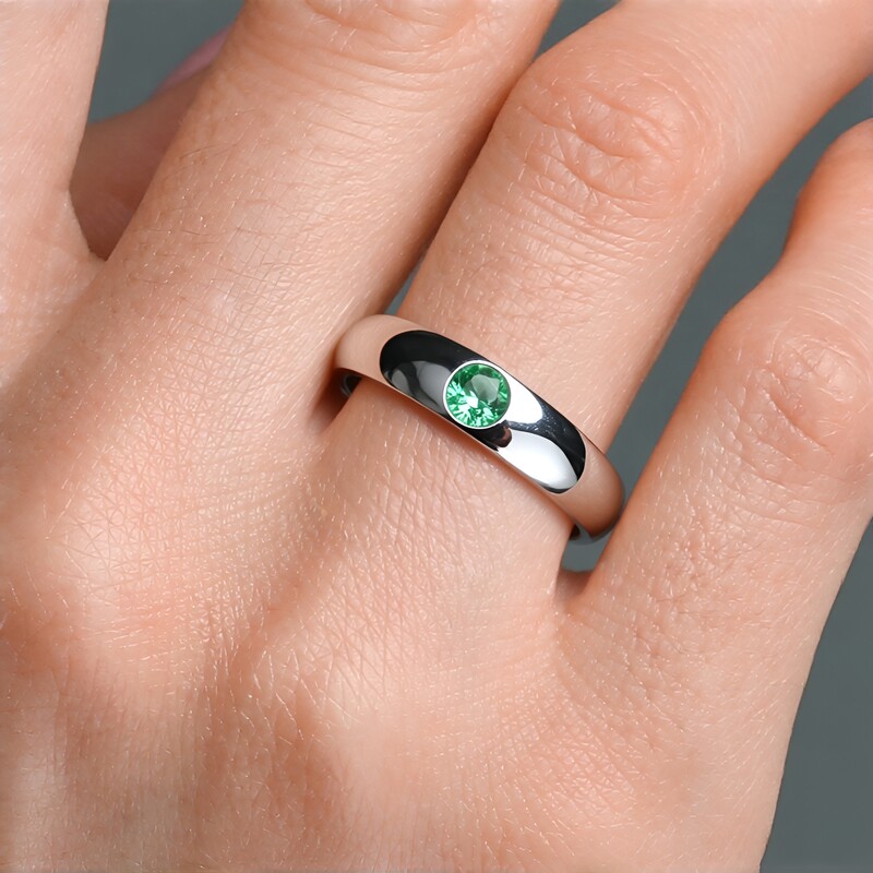 Kolumbianischer Smaragd-Silberring