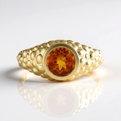 Anello in argento con Citrino Madeira