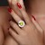 Zilveren ring met een Ouro Verde kwarts (Gems en Vogue)