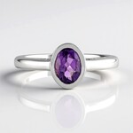 Anello in argento con Ametista del Marocco