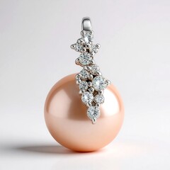 Pendentif en argent et Perle Ming de couleur pourpre (TPC)