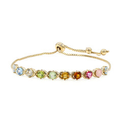 Brazalete en plata con Topacio azul cielo