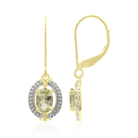 Orecchini in oro con Diasporo cangiante (Tenner Diniz)