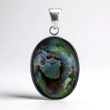 Ciondolo in argento con Quarzo Bianco (Art of Nature)