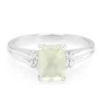 Anillo en plata con Prehnita