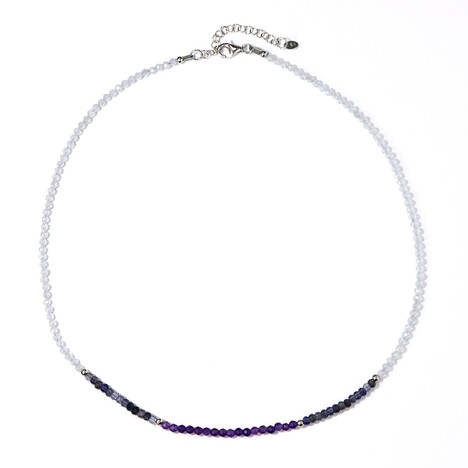 Edelstein-Silberhalskette