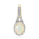 9K Brazilian White Opal Gold Pendant