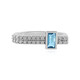 Anillo en plata con Topacio azul suizo (de Melo)