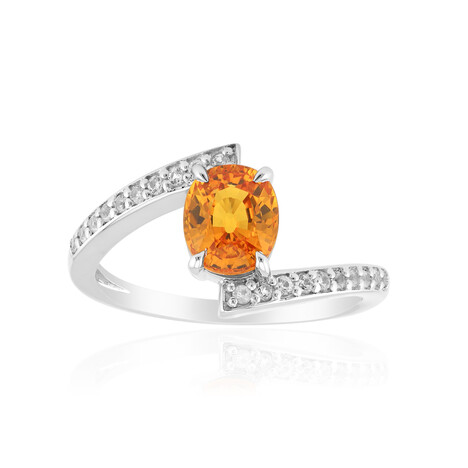 9K Ban Ka Cha Orange Sapphire Gold Ring