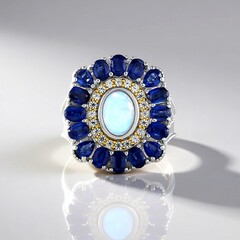 Anello in argento con Opale di Welo (Dallas Prince Designs)