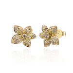 14K SI2 Fancy Diamond Gold Earrings (CIRARI)