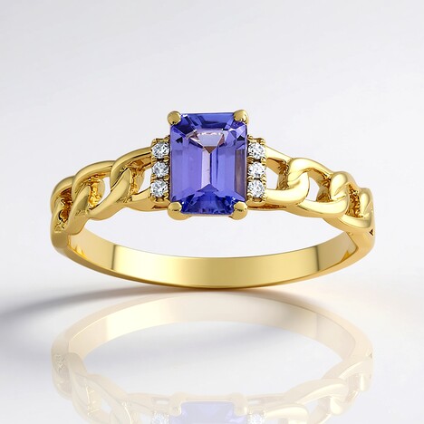 Anello in oro con Tanzanite AAA (CIRARI)