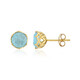 Blue Pastel Quartz Silver Earrings