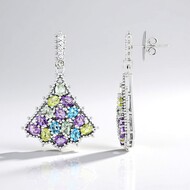 Pendientes en plata con Amatista Rosa de Francia (Dallas Prince Designs)