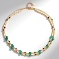 Collana in argento con Grandidierite (Riya)