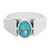 Anello in argento con Apatite Blu