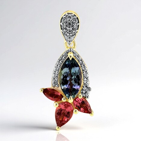 Ciondolo in oro con Tanzanite (non riscaldata) (Remy Rotenier)