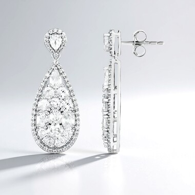 Zircon Silver Earrings (de Melo Essence)