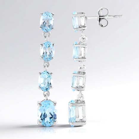 Orecchini in argento con Topazio Blu Cielo