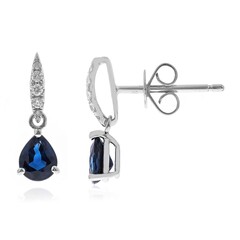 Orecchini in oro con Zaffiro Ceylon Blu