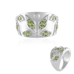 Zilveren ring met Braziliaanse Groene Toermalijnen (de Melo Essence)