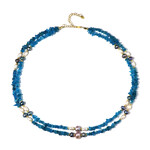 Edelstein-Silberhalskette (Riya)