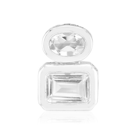 Zilveren hanger met een witte topaas (MONOSONO COLLECTION)