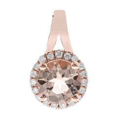 Ciondolo in oro con Morganite AAA