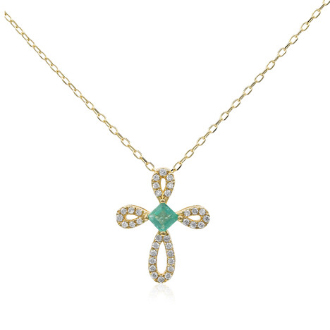 AAA-Sambia-Smaragd-Goldhalskette (CIRARI)